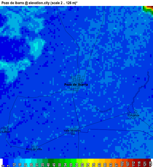 Pozo de Ibarra elevation map