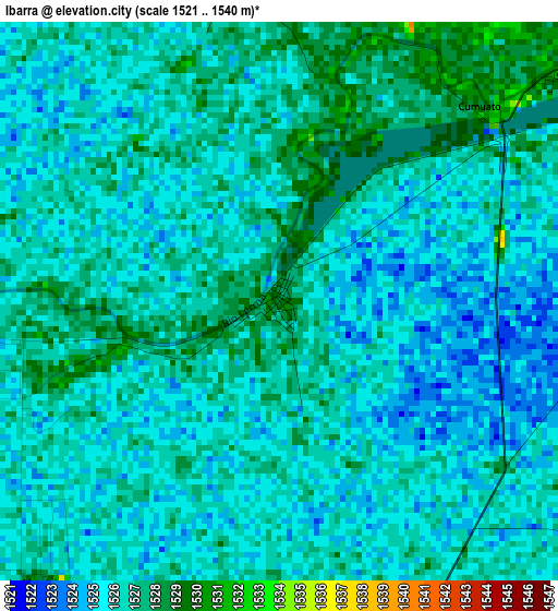 Ibarra elevation map