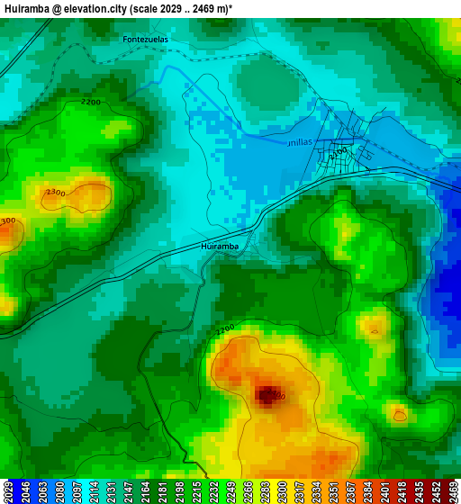 Huiramba elevation map