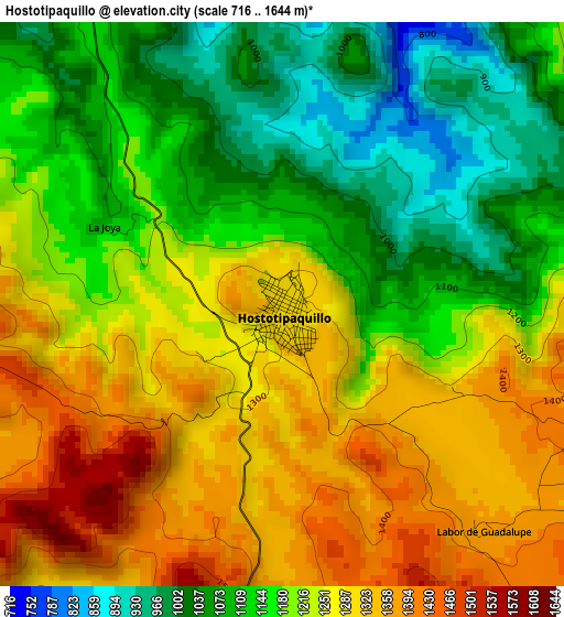 Hostotipaquillo elevation map