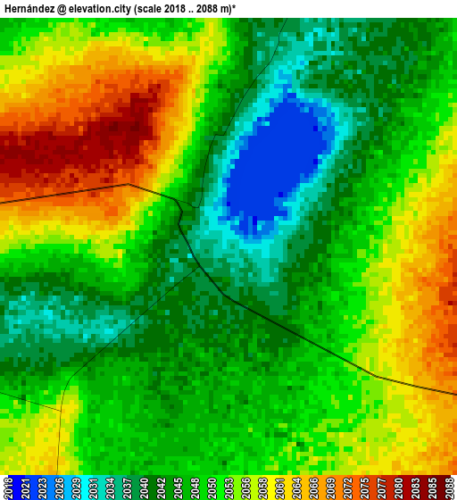 Hernández elevation map