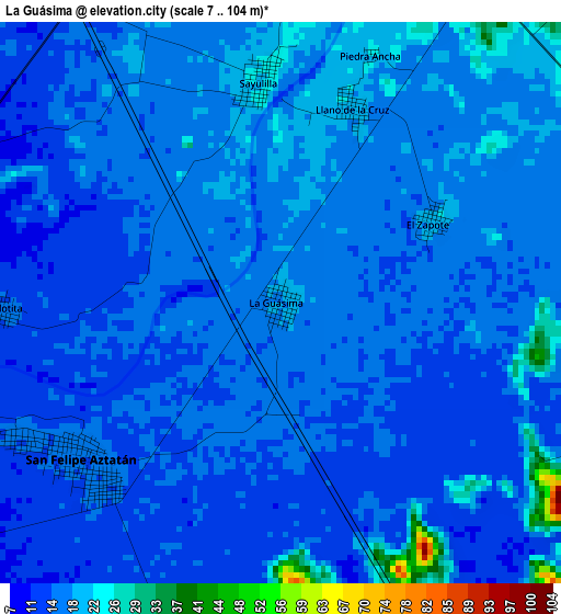 La Guásima elevation map
