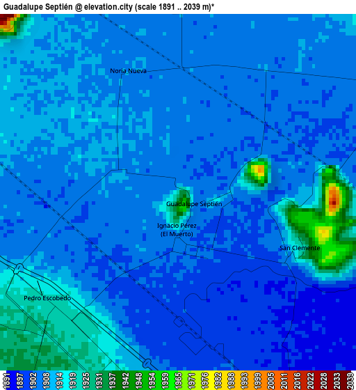 Guadalupe Septién elevation map