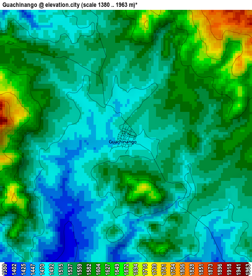 Guachinango elevation map