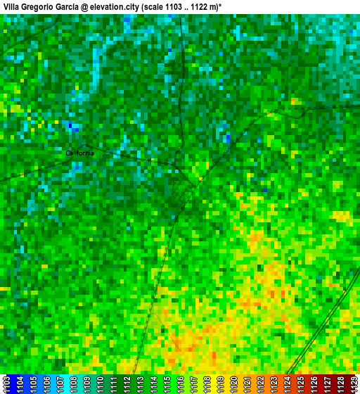 Villa Gregorio García elevation map