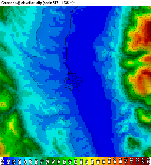 Granados elevation map