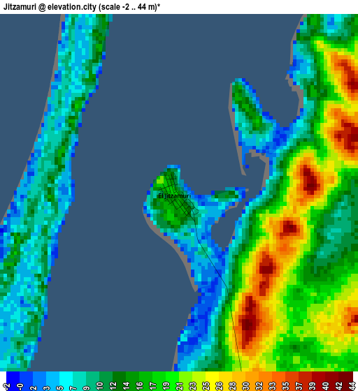 Jitzamuri elevation map