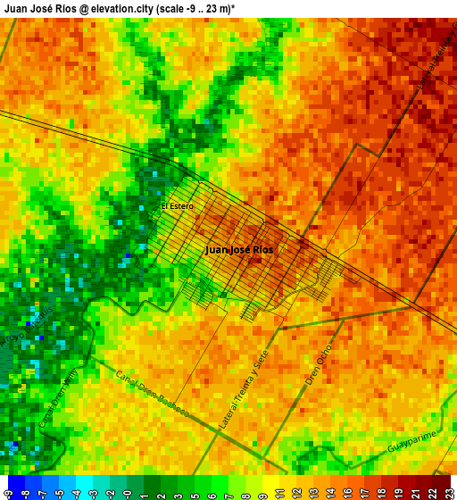 Juan José Ríos elevation map