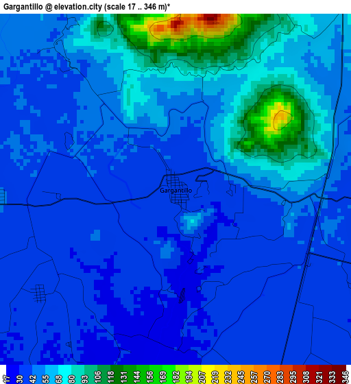 Gargantillo elevation map