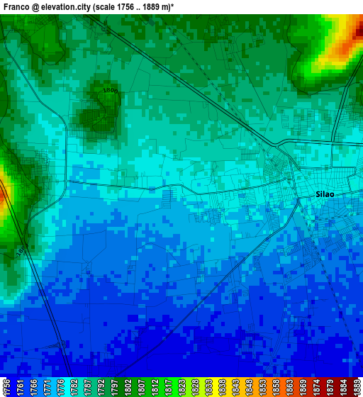 Franco elevation map