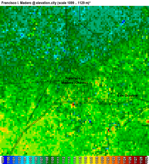 Francisco I. Madero elevation map