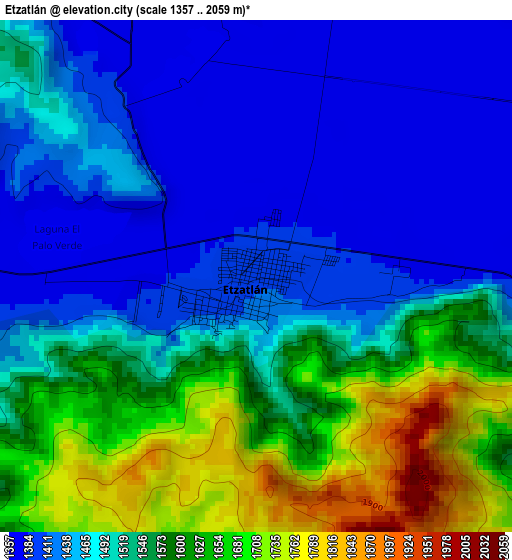 Etzatlán elevation map