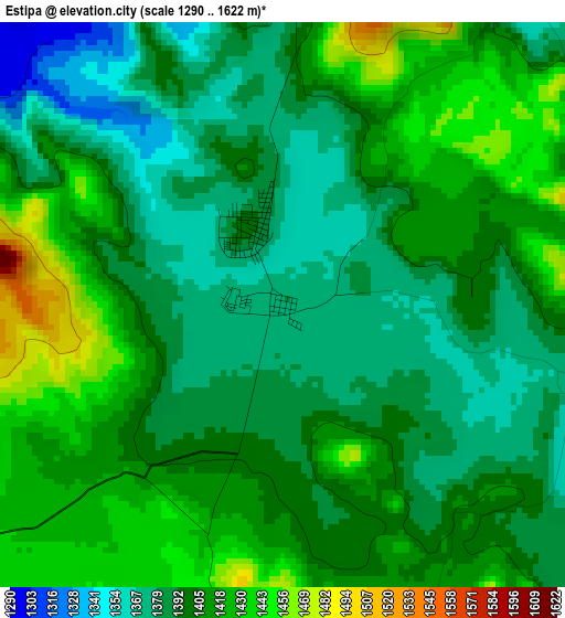 Estipa elevation map