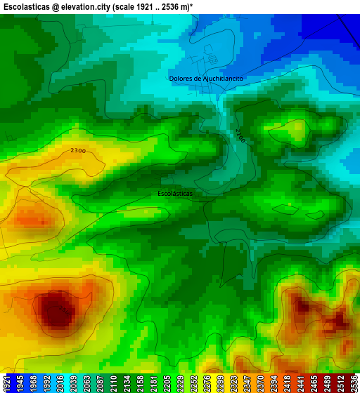 Escolasticas elevation map