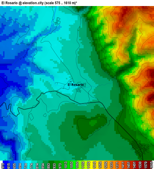 El Rosario elevation map