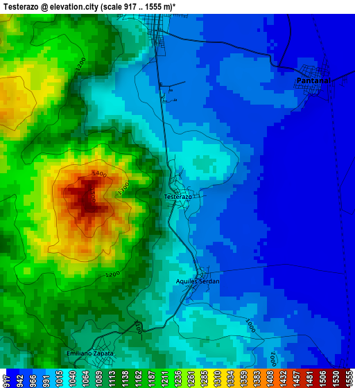 Testerazo elevation map