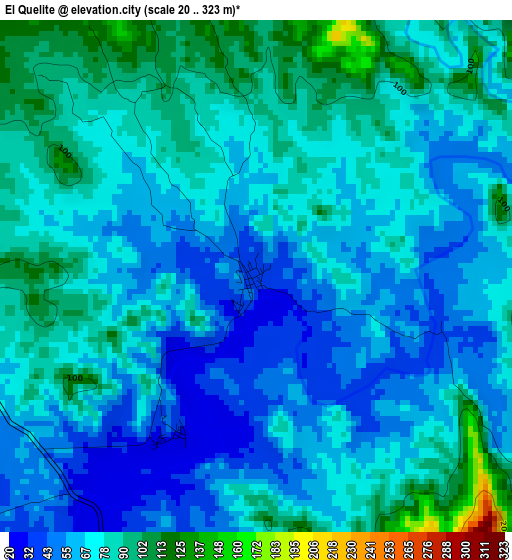 El Quelite elevation map