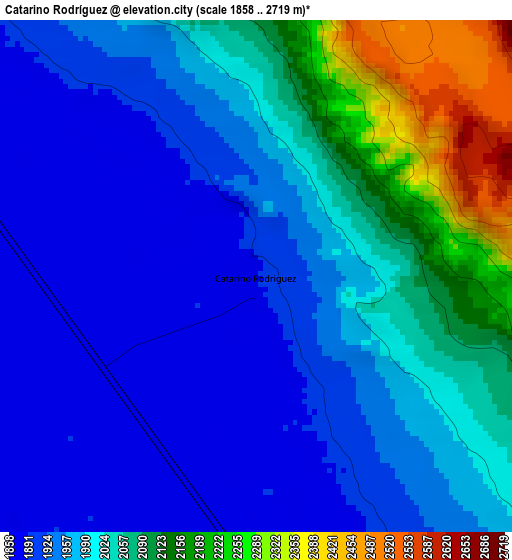Catarino Rodríguez elevation map