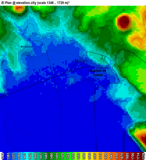 El Plan elevation map