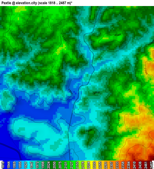 Paxtle elevation map