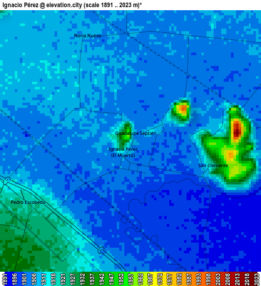 Ignacio Pérez elevation map