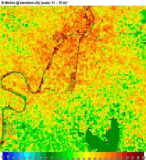 El Molino elevation map