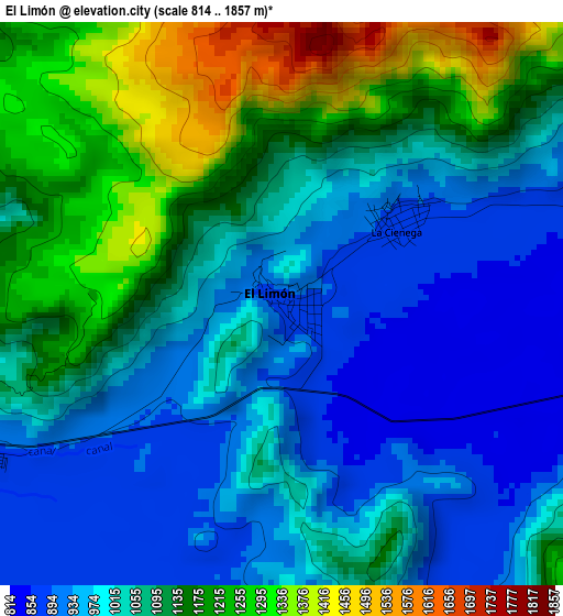 El Limón elevation map
