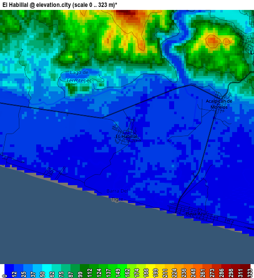 El Habillal elevation map