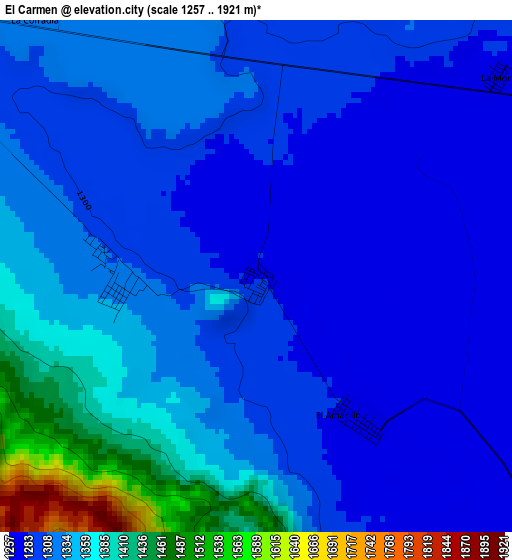 El Carmen elevation map