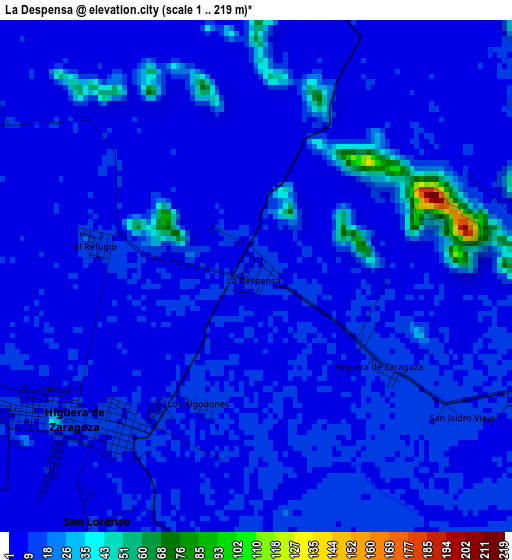 La Despensa elevation map