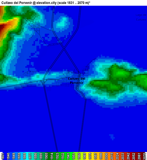 Cuitzeo del Porvenir elevation map