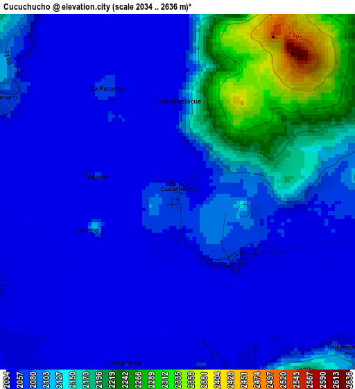 Cucuchucho elevation map