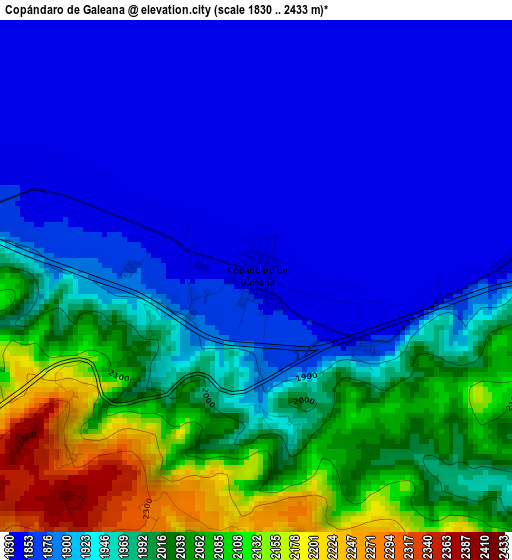 Copándaro de Galeana elevation map