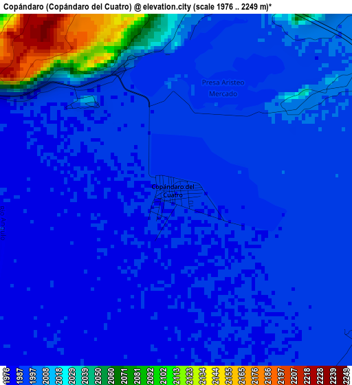 Copándaro (Copándaro del Cuatro) elevation map