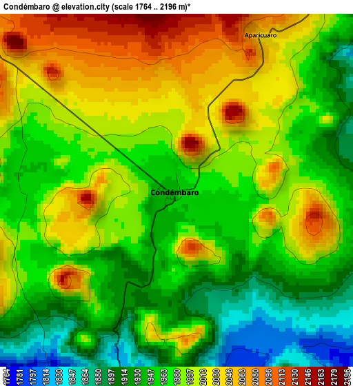 Condémbaro elevation map