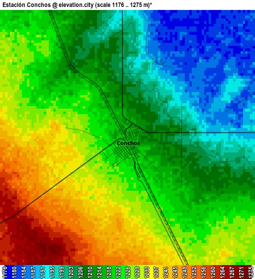 Estación Conchos elevation map