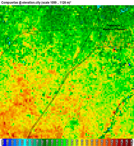 Compuertas elevation map