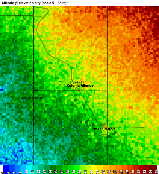 Allende elevation map