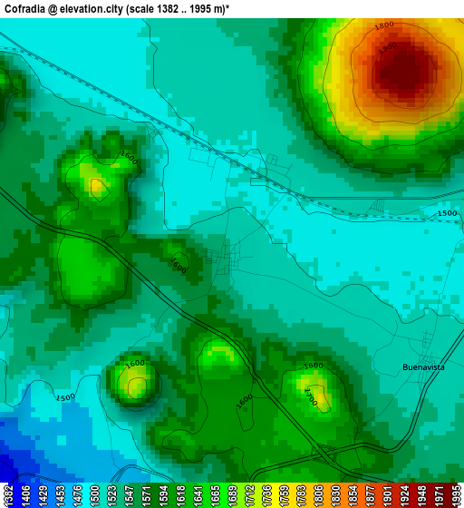 Cofradia elevation map