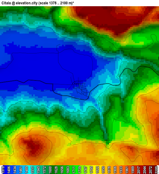 Citala elevation map