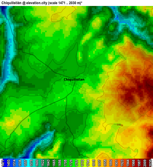 Chiquilistlán elevation map