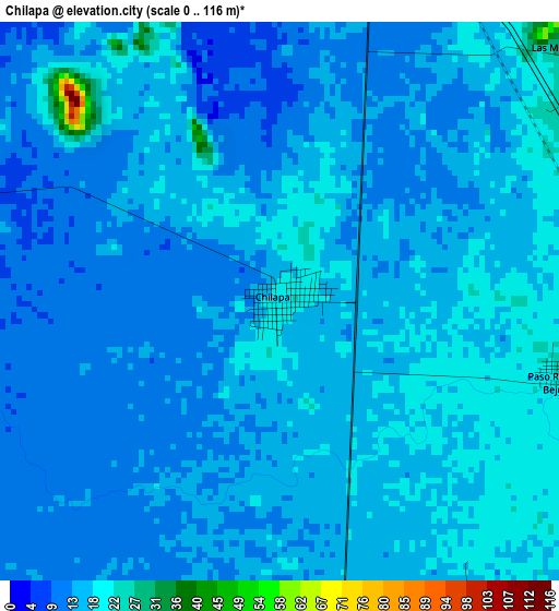 Chilapa elevation map