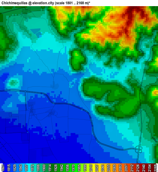 Chichimequillas elevation map