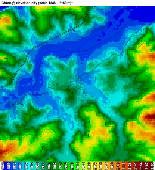 Charo elevation map
