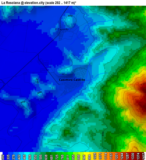 La Resolana elevation map