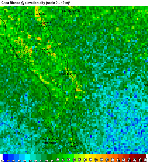 Casa Blanca elevation map