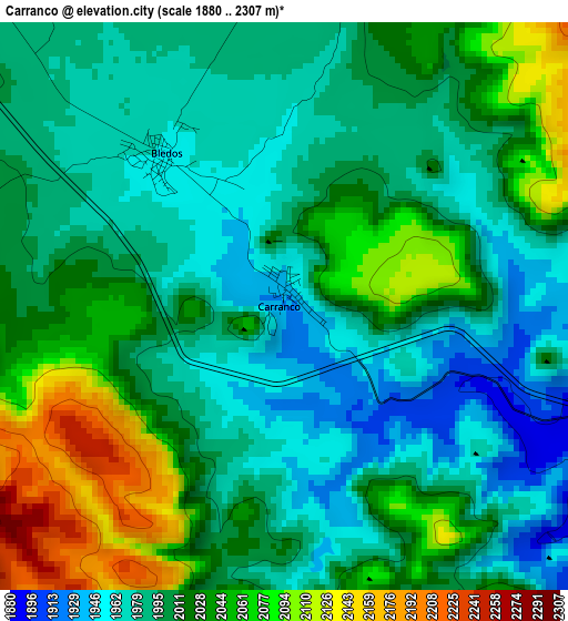 Carranco elevation map