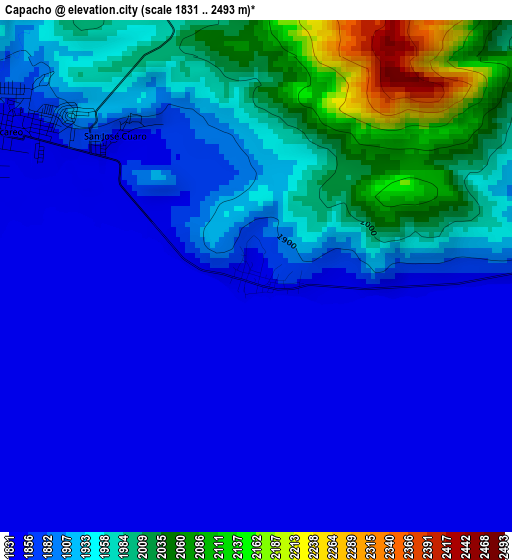 Capacho elevation map