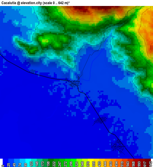 Cacalutla elevation map