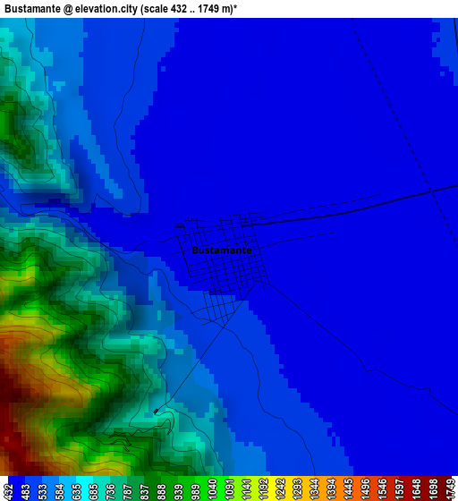 Bustamante elevation map